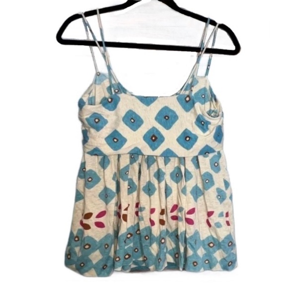 NWT Diane von Furstenberg Natone beaded tank- blue - Picture 3 of 6